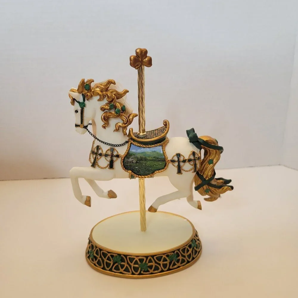 NIB The Hamilton Collection - Irish Blessing Carousel Sculpture